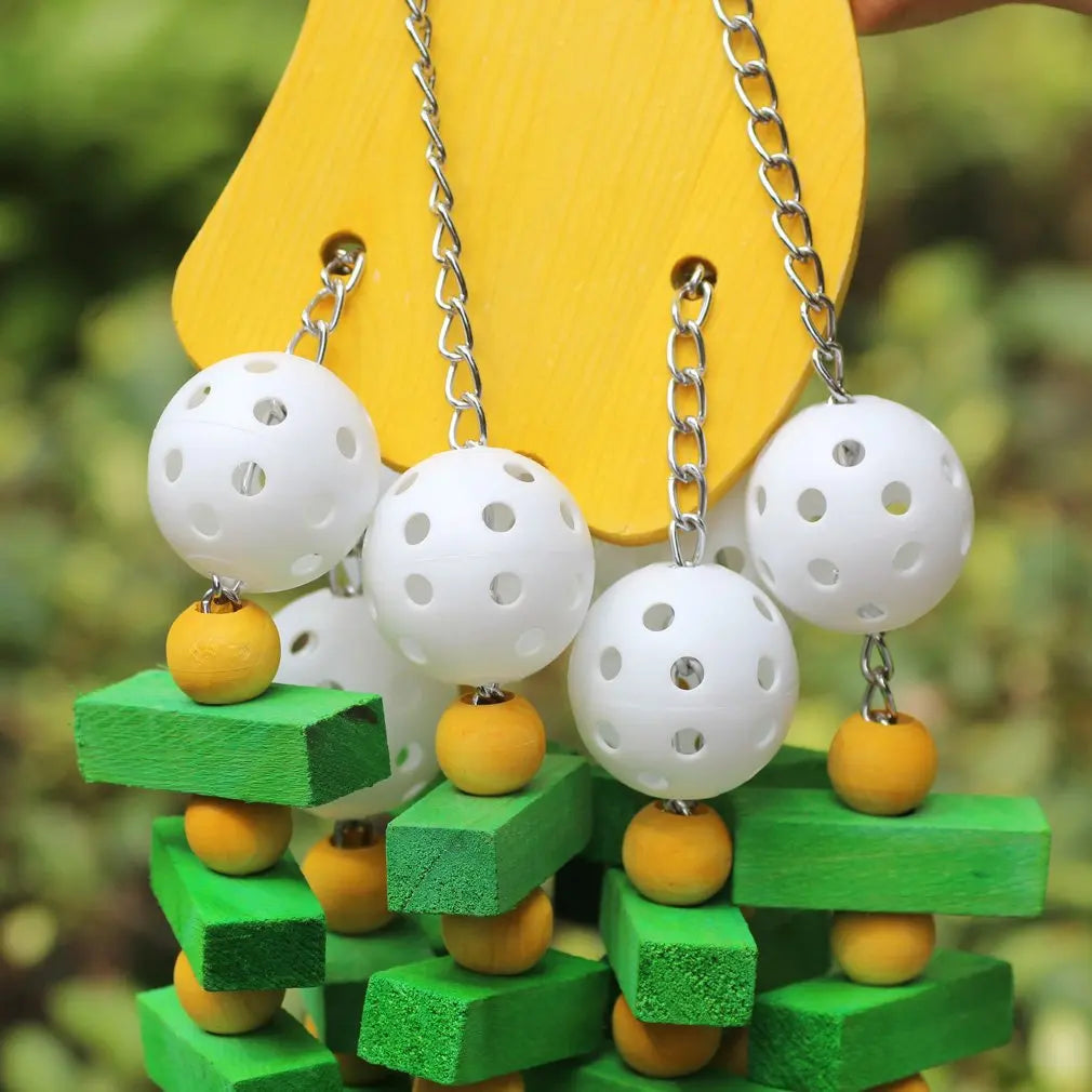 Bird Toys For Parrots Wooden Parrot Supplies Gray Parrot Birds Alex Sun Biting Stairs Swing Wood Bird Toy Swing Banana Bunches