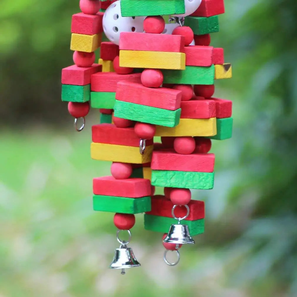 Bird Toys For Parrots Wooden Parrot Supplies Gray Parrot Birds Alex Sun Biting Stairs Swing Wood Bird Toy Swing Banana Bunches