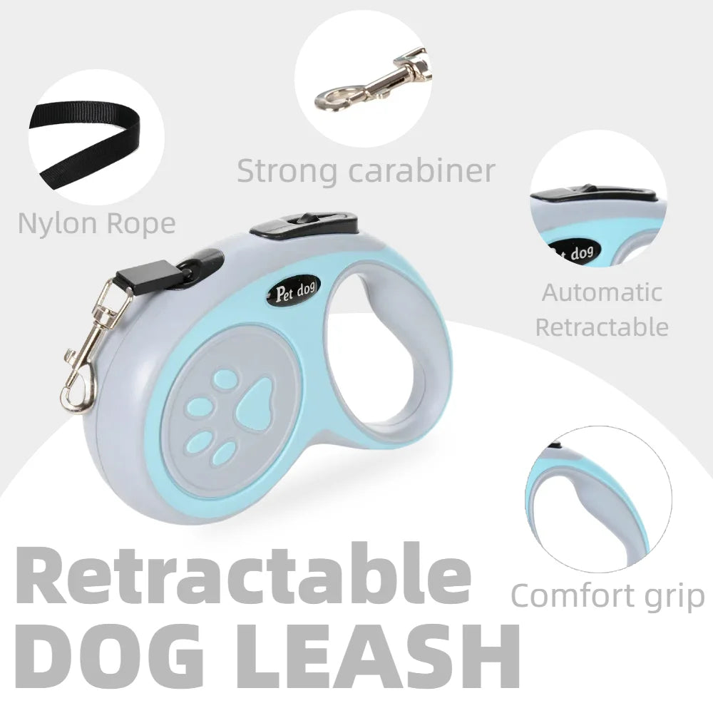 3/5M Dog Leash For Small Medium Large Dogs Cat Puppy Lead Extending Automatic Retractable Outdoor Walking Pet Labrador Supplies