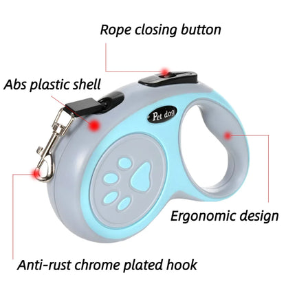 3/5M Dog Leash For Small Medium Large Dogs Cat Puppy Lead Extending Automatic Retractable Outdoor Walking Pet Labrador Supplies